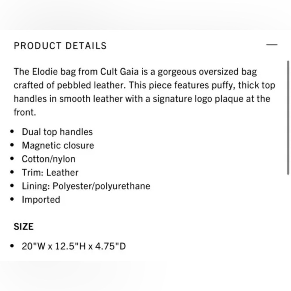 Cult Gaia Elodie Top Handle Auburn bag - Picture 7 of 11